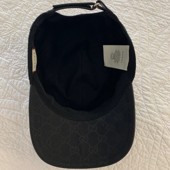 Original GG canvas baseball hat with Web - Picture 5 of 11